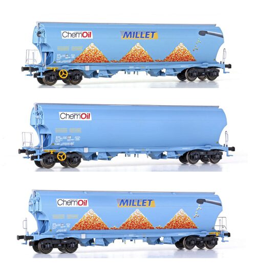 L.S. Models 90031 Chemoil/Millet 3er Set Tagnpps Getreidewagen Ep VI Sonderserie